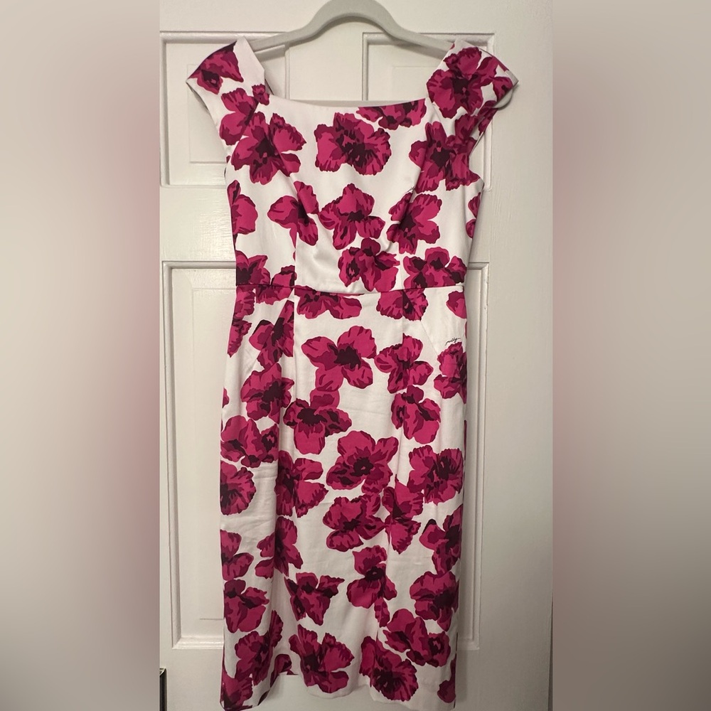 Milly Strapless Dress in Pink Floral